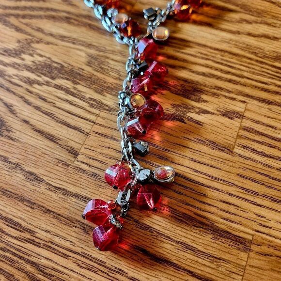 VERA WANG Y Drop Crystal Long Length Necklace STATEMENT MAKING - Picture 3 of 14